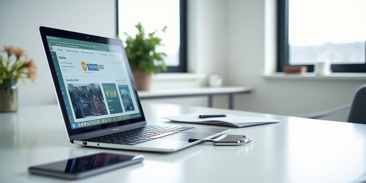 Clean workspace showing high-end web design development